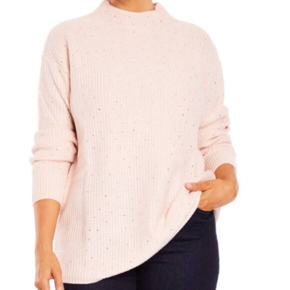 Marina Rinaldi Ribbed Jewel Embellished Sweater